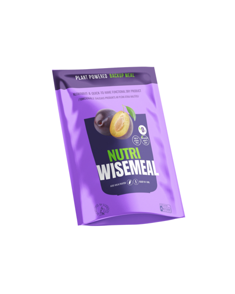 "Nutri" WISEMEAL ar plūmēm, upenēm šķiedrvielām un proteīniem sabalansētai maltītei (80g)